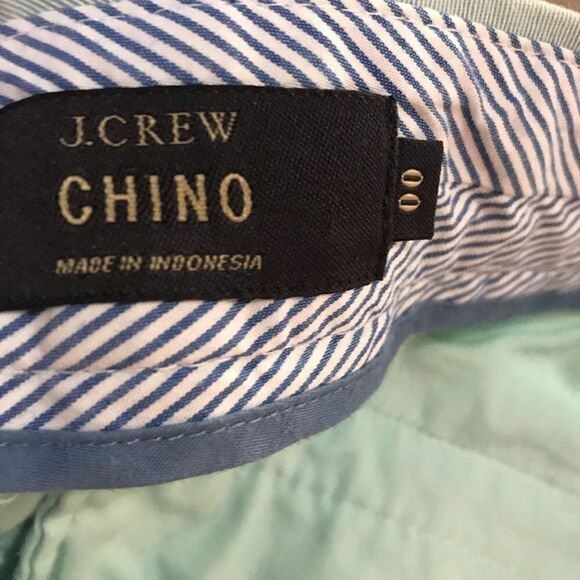 J Crew Chino Shorts Size 00 Mint Green 100% Cotton - Picture 5 of 9